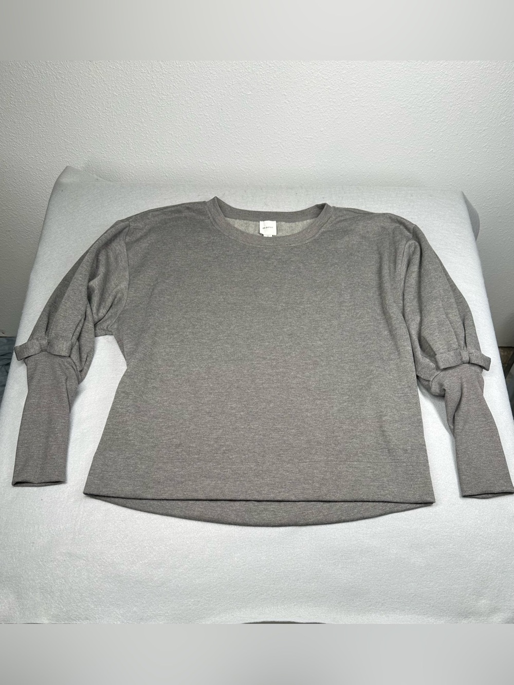 Anthropologie Maeve Bishop Sleeve Bow Sweatshirt
